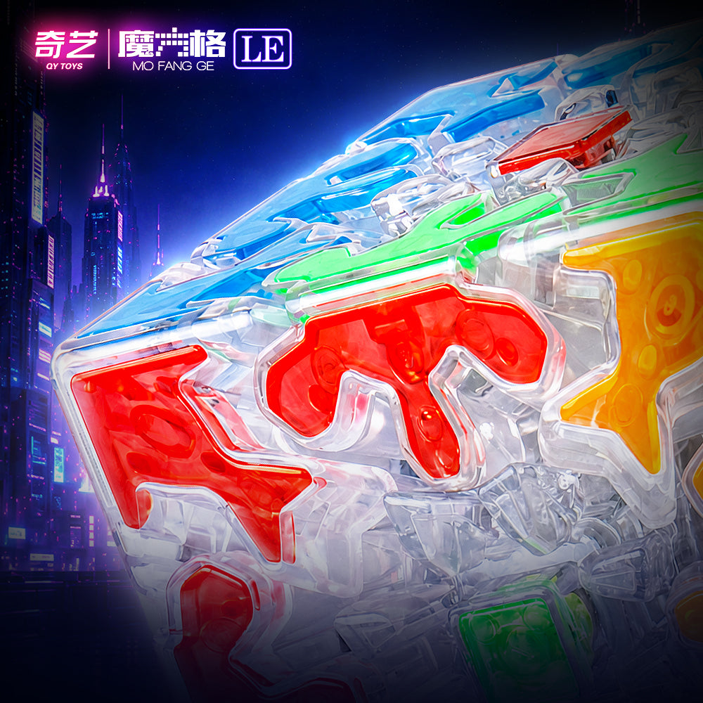 QiYi Speed Gear Cube 3x3 (Tiled, Magnetic + Ball-Core, LE