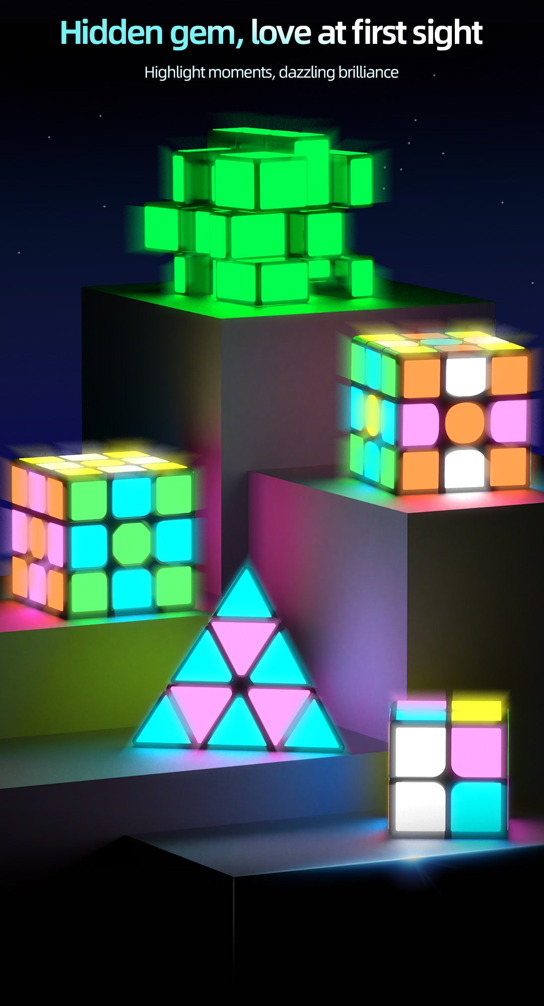 QiYi 2x2 (Glow in the Dark Stickers)