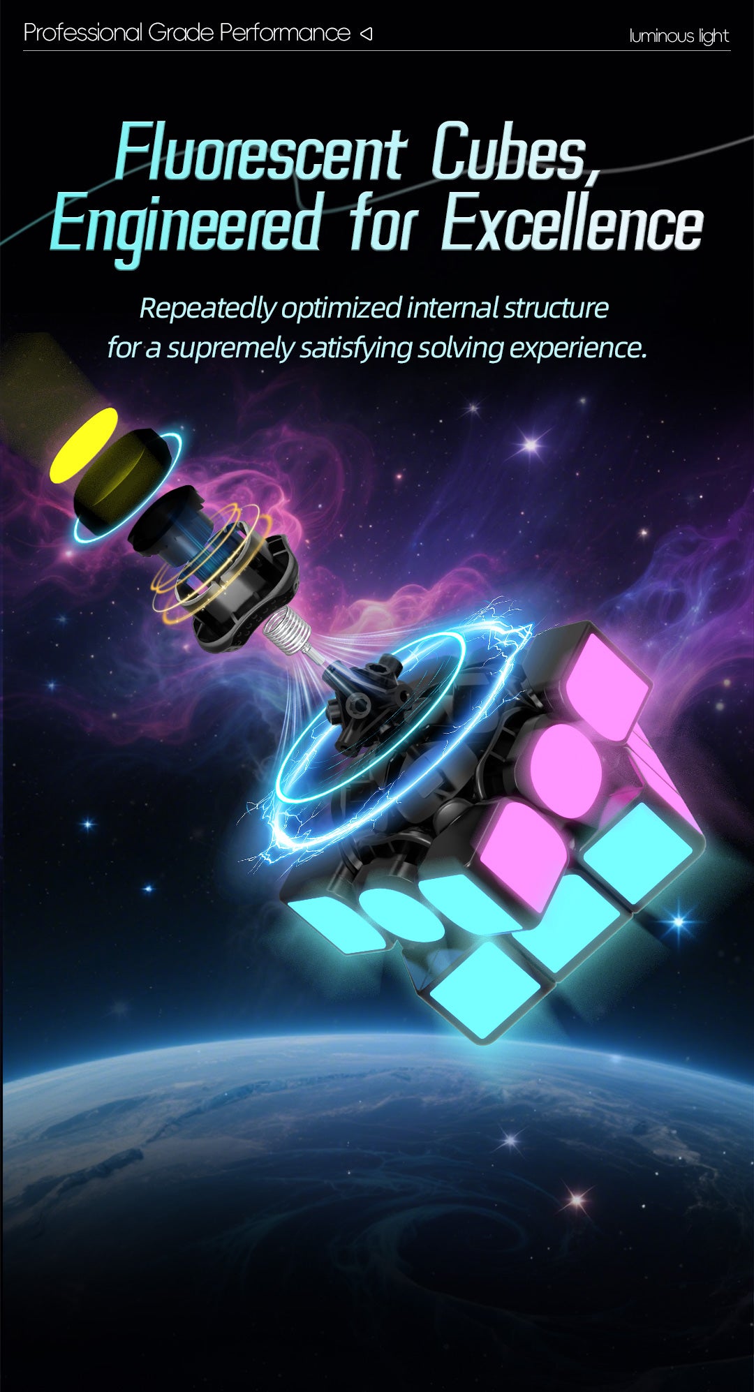 QiYi 3x3 Mirror (Glow in the Dark Stickers)