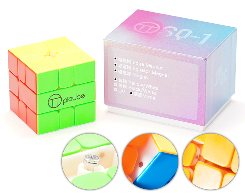 PiCube MGC SQ-1 (Edge-Magnetic + Equator-Magnetic + MagLev) - Stickerless