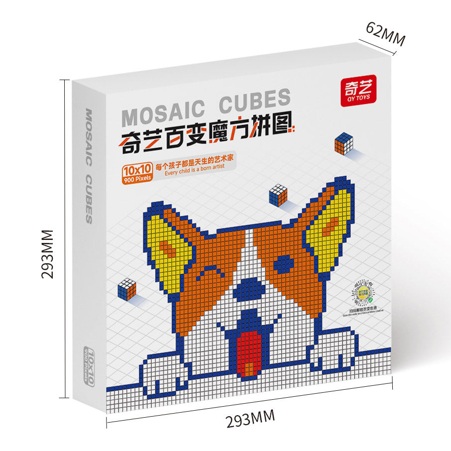 QiYi Mosaic 3x3 Cube Set of 100 (10x10 2.8cm Cubes)