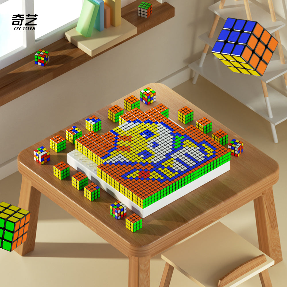 QiYi Mosaic 3x3 Cube Set of 100 (10x10 2.8cm Cubes)