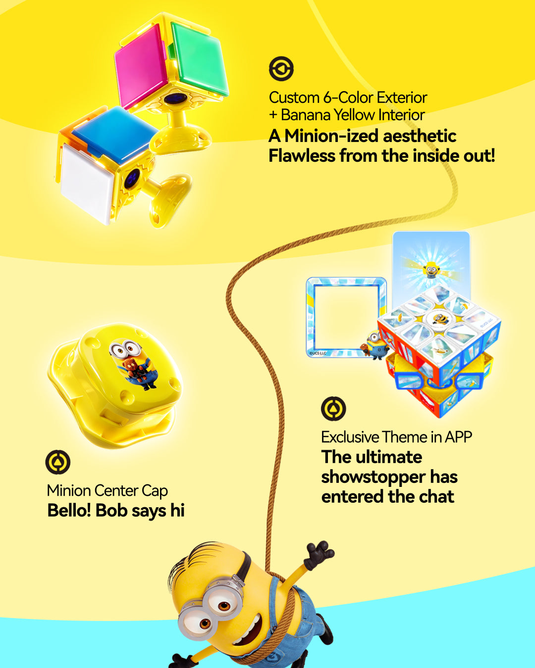 GAN i4 MagLev Frosted 3x3 (Minions Edition, Smart Cube)
