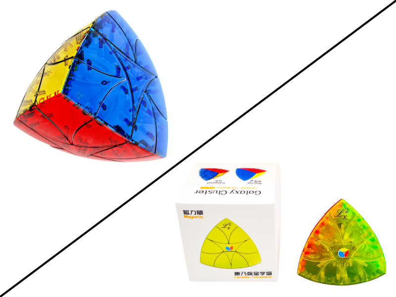 DianSheng Galaxy Carnation Tetrahedron (Magnetic) - Transparent Stickerless