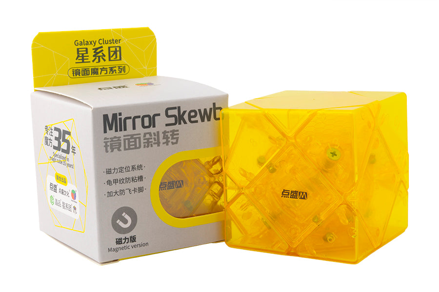 DianSheng Galaxy Mirror Skewb (Magnetic) - Transparent Yellow