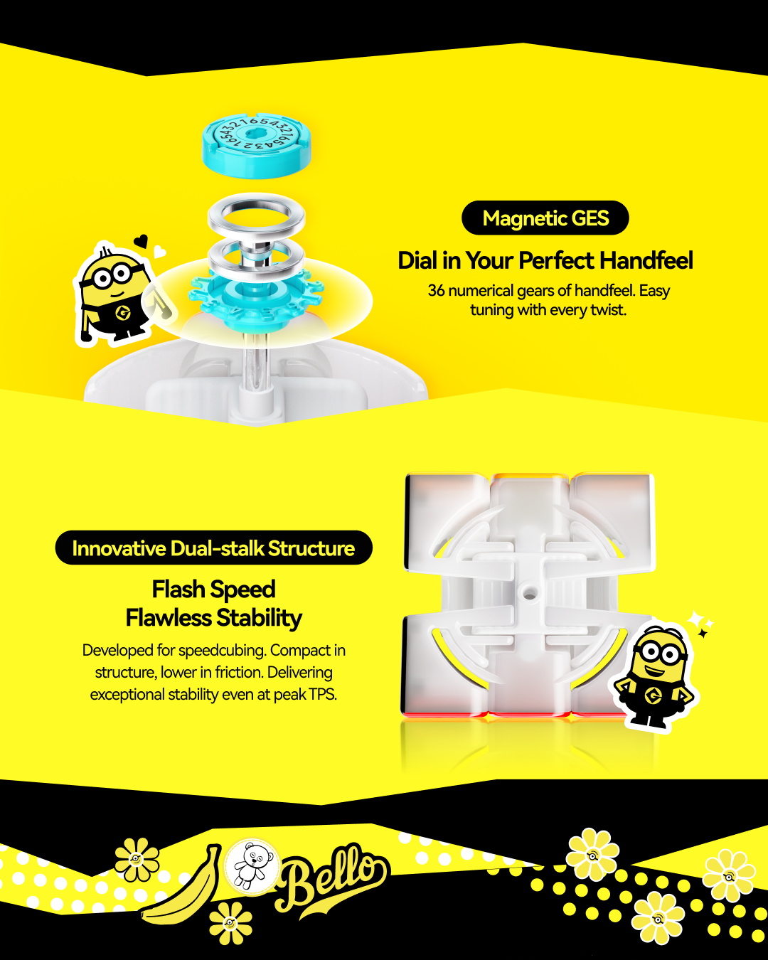 GAN Square-1 (Minions Edition, MagLev + Frosted)