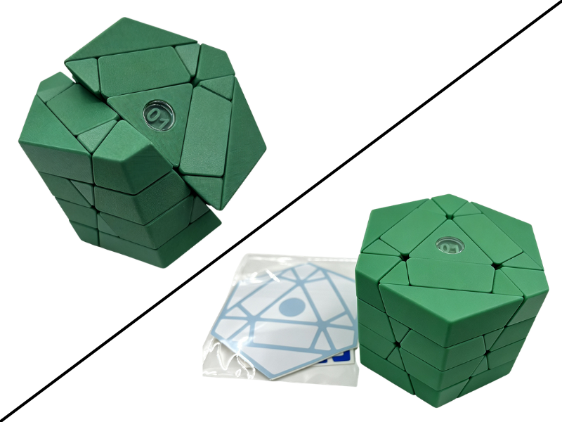 LimCube Mixup Skewb Prism (DIY Stickers) - Green