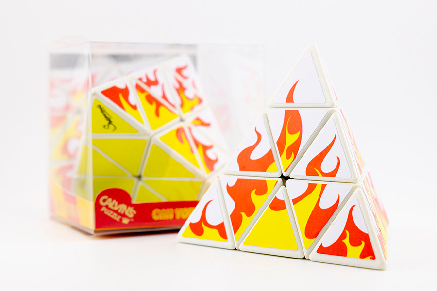 Flame Pyraminx - White