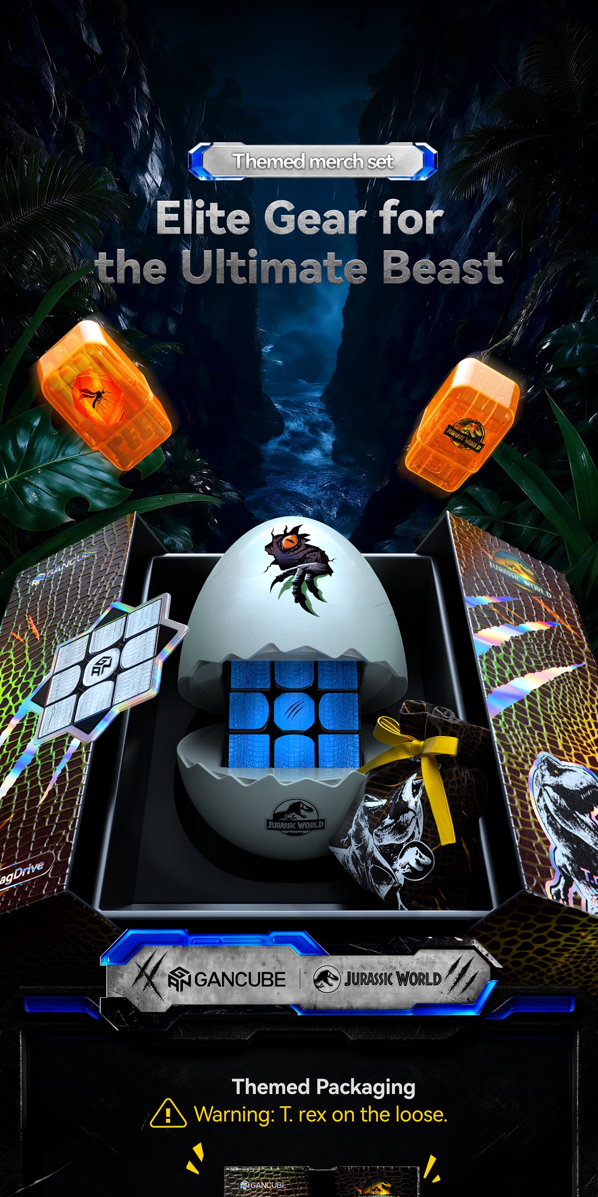 GAN17 MagDrive 3x3 (Jurassic World Edition, Egg Case)