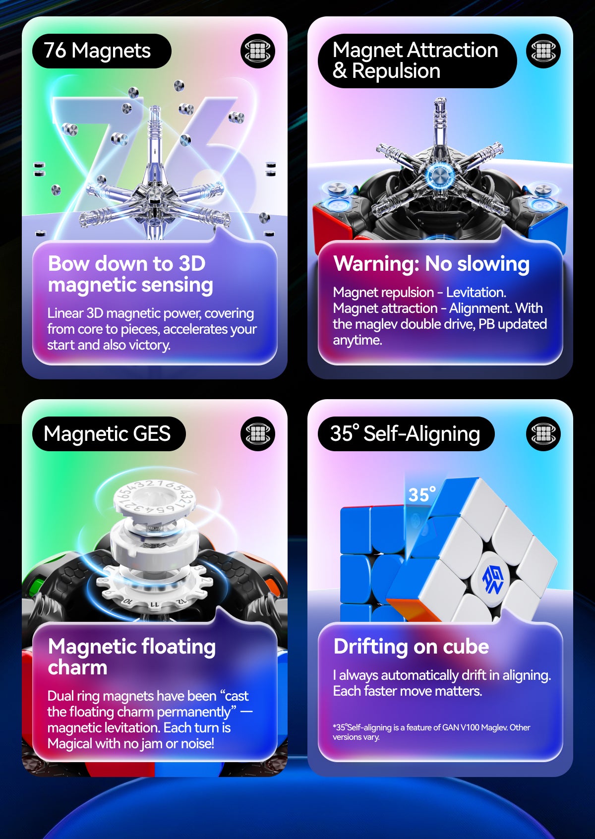 GAN V100 MagLev 3x3 (Frosted)