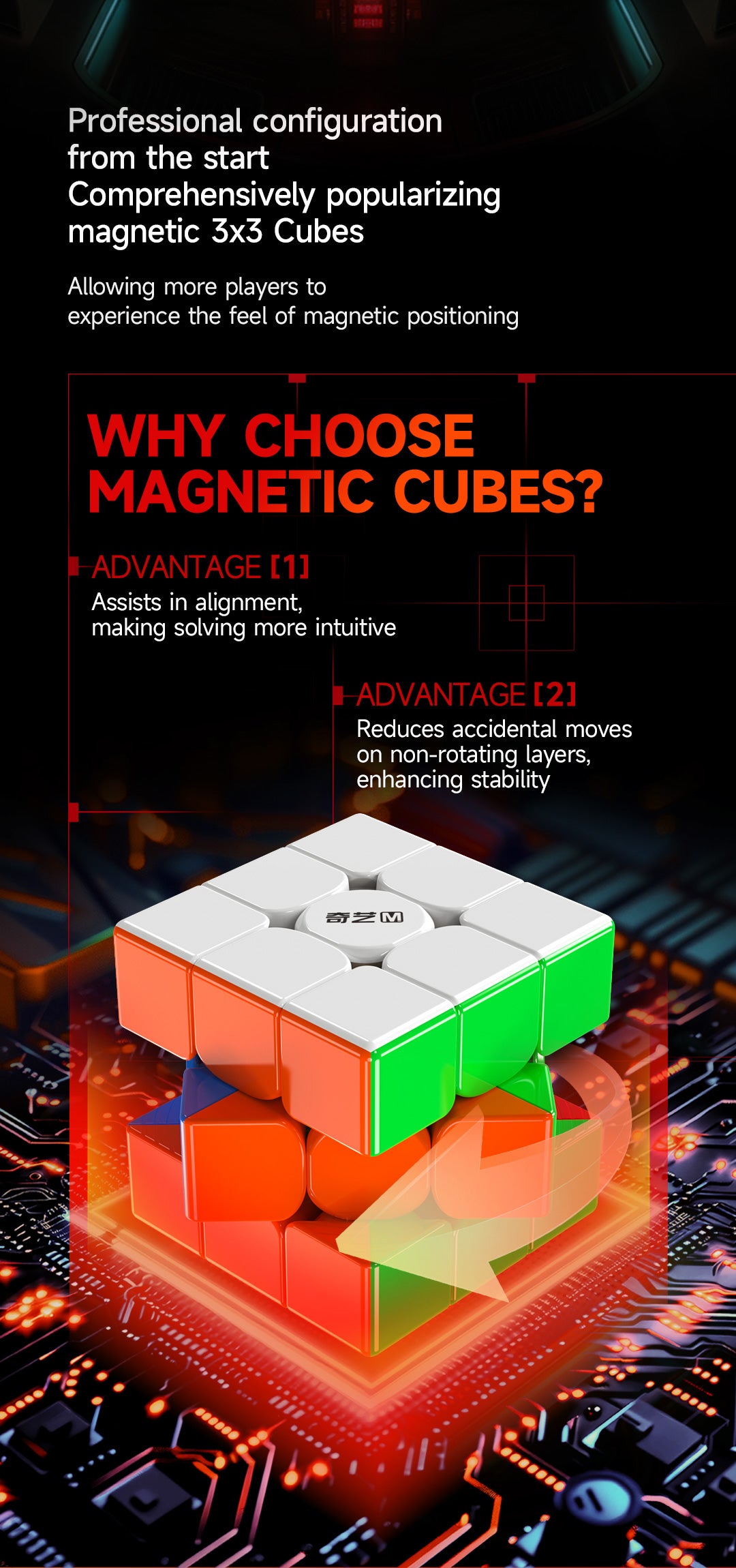 QiYi Warrior M 3x3 (Magnetic + UV Coated)