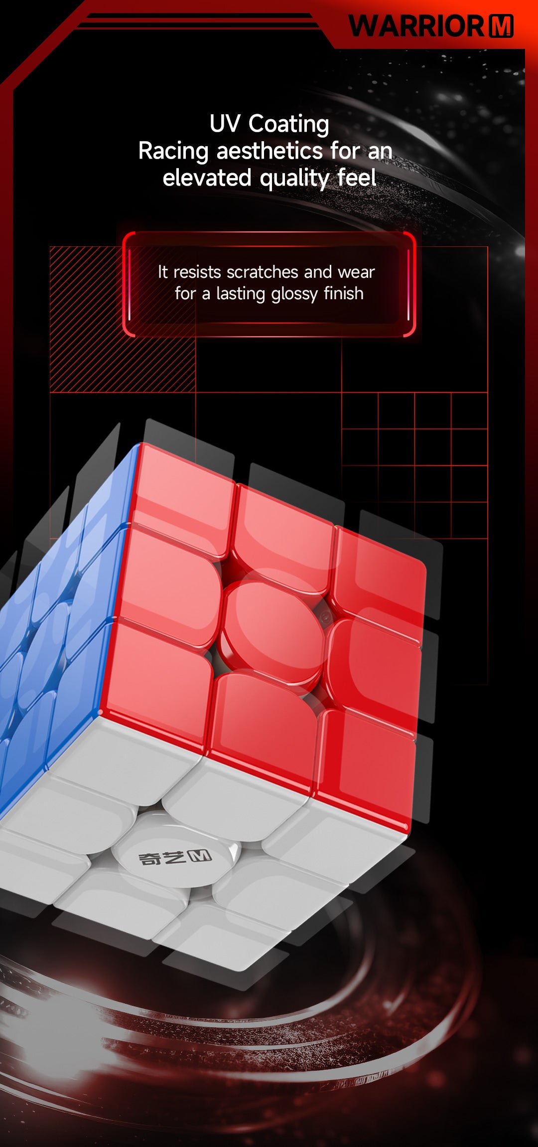 QiYi Warrior M 3x3 (Magnetic + UV Coated)