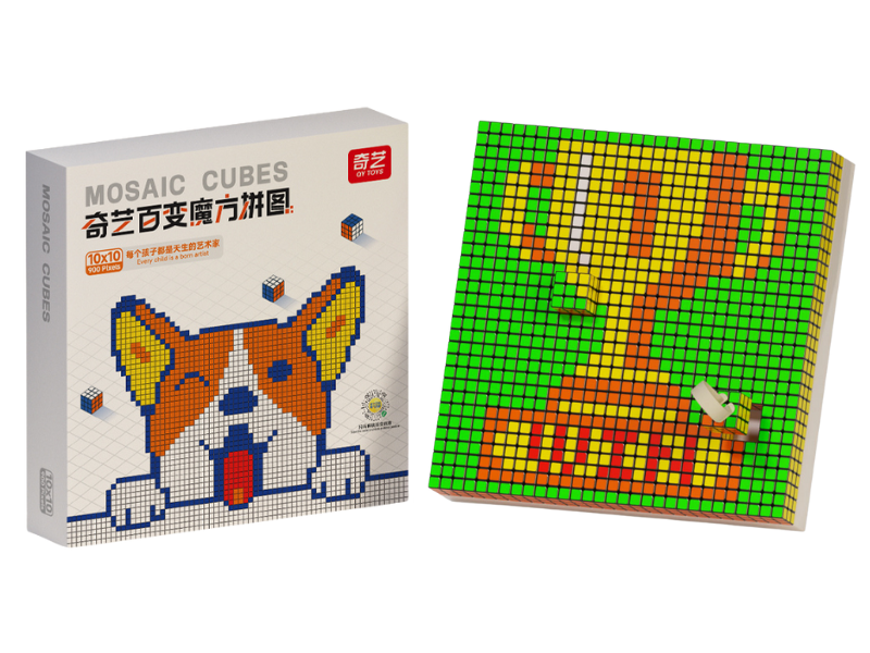 QiYi Mosaic 3x3 Cube Set of 100 (10x10 2.8cm Cubes) - Black