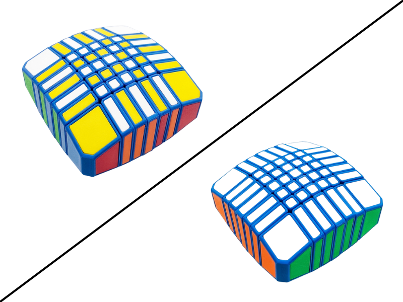 ZePuzzles 1x7x7 Floppy Cube - Blue