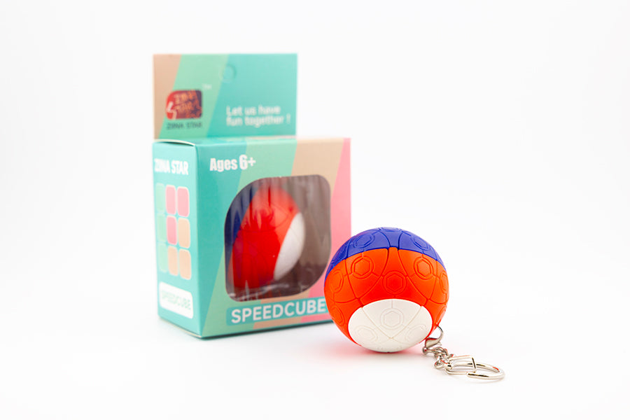 Ziina Football 2x2 Keychain Cube (3-Color)