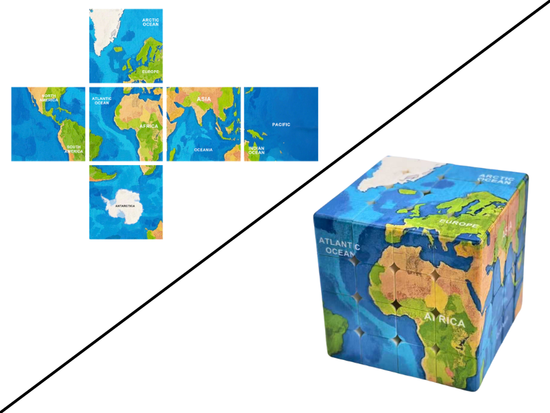 Ziina World Map 4x4 (Style B)