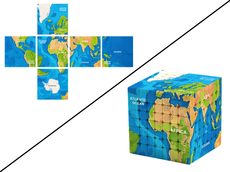 Ziina World Map 7x7 (B) – TheCubicle