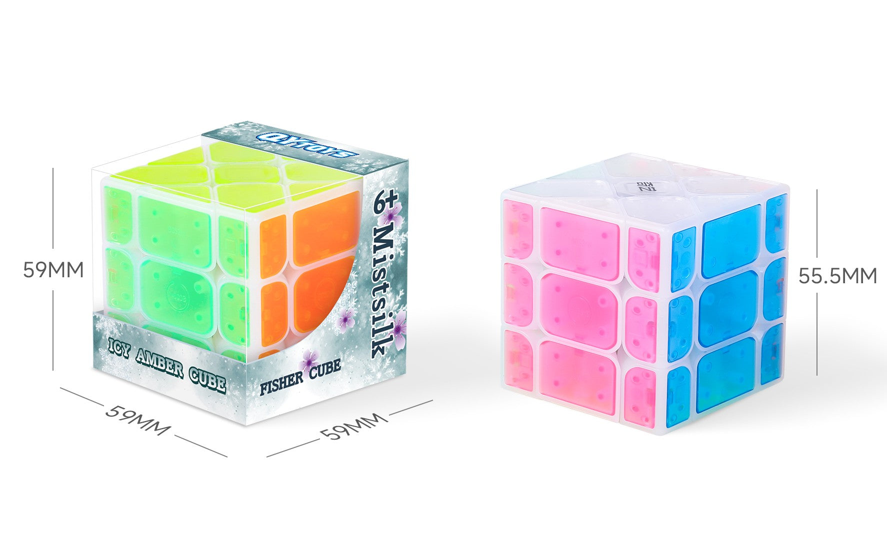 QiYi Fisher Cube (Tiled - Icy Amber) - Transparent