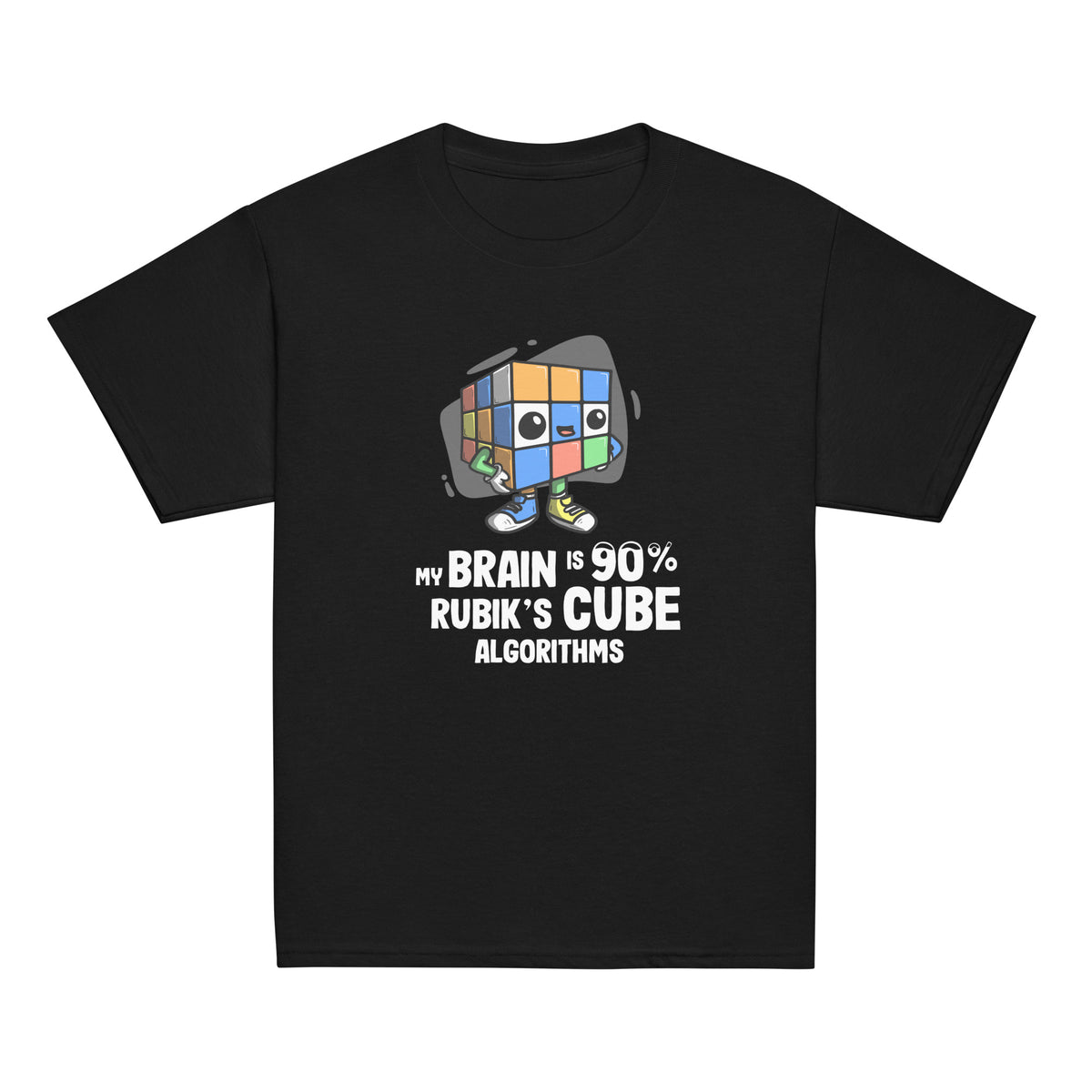 90% Cube Algorithms Youth T-Shirt (Puzzle Pals) – TheCubicle