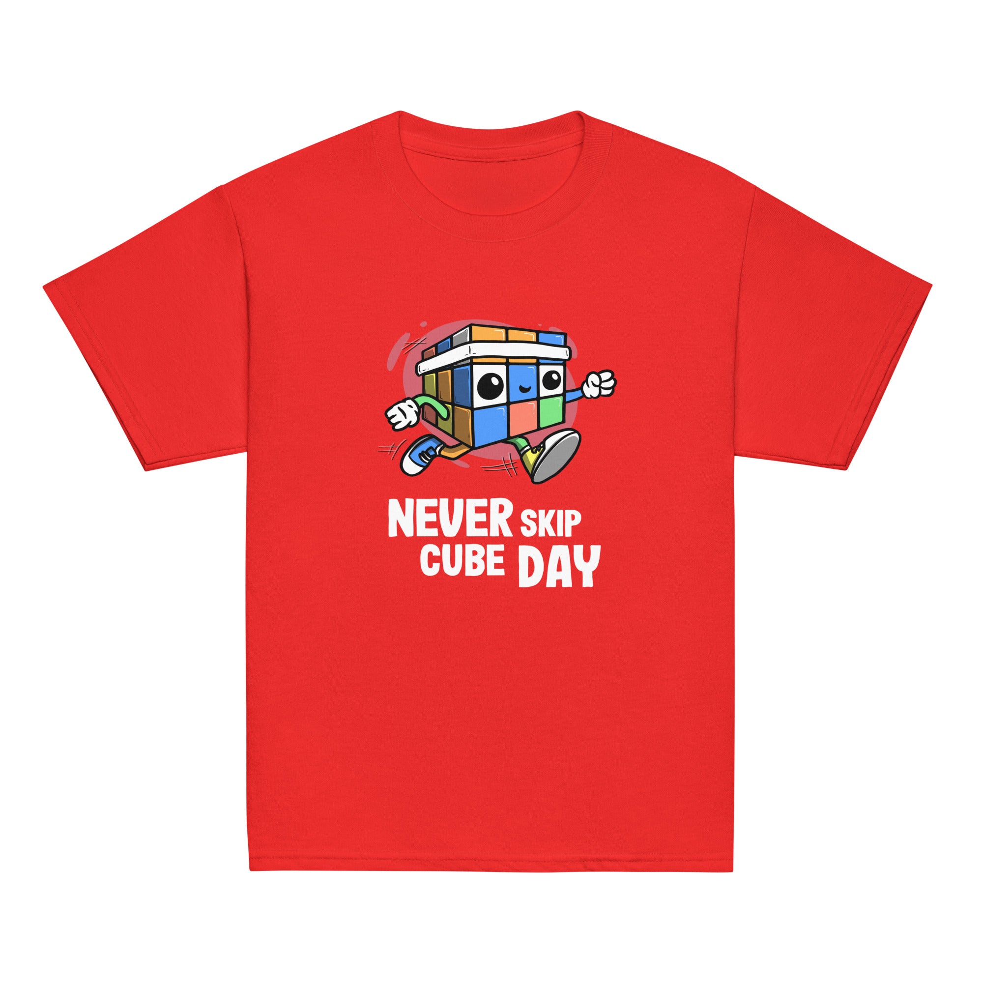 Never Skip Cube Day Youth T-Shirt (Puzzle Pals)