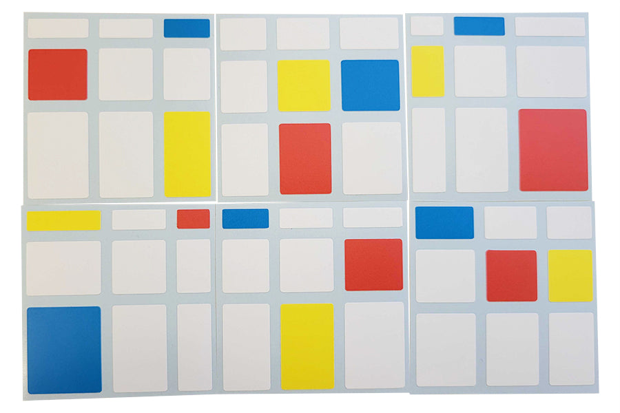 3x3 Mirror Mondrian Sticker Set
