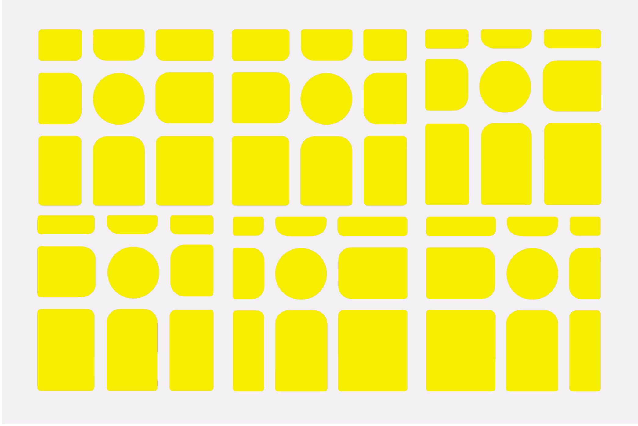 GAN Mirror M Sticker Set - Fluro Yellow