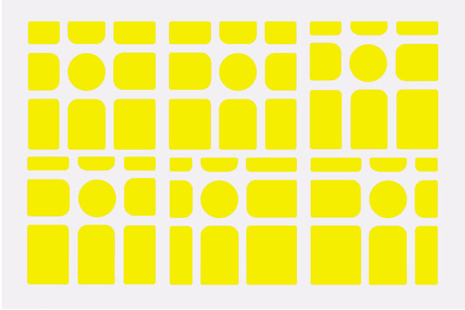 GAN Mirror M Sticker Set - Fluro Yellow