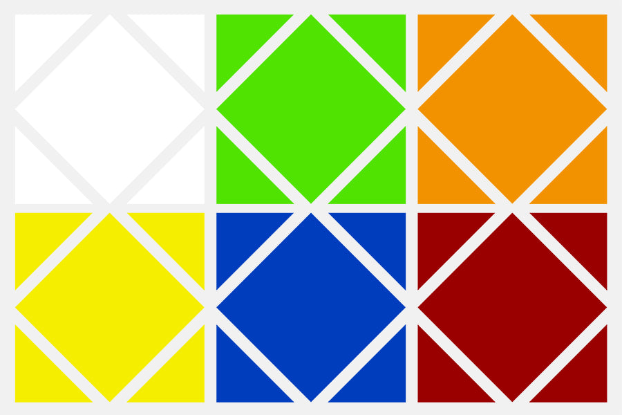 X-Man Wingy Magnetic Skewb Sticker Set