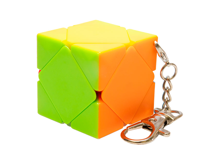 Lefun Mini Skewb Keychain - Stickerless (Bright)
