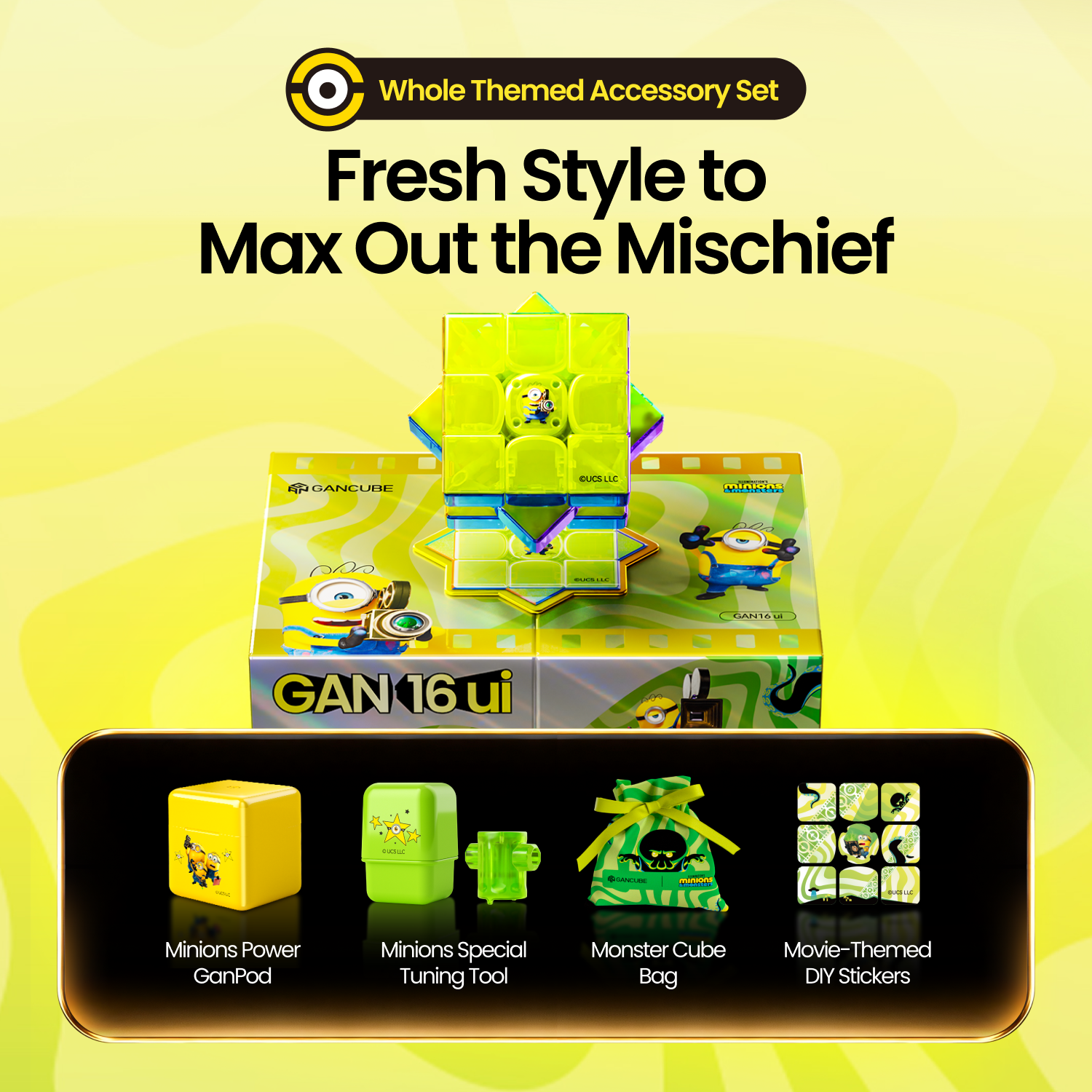 GAN16 ui MagLev MAX UV 3x3 (Minions Edition, Smart Cube)