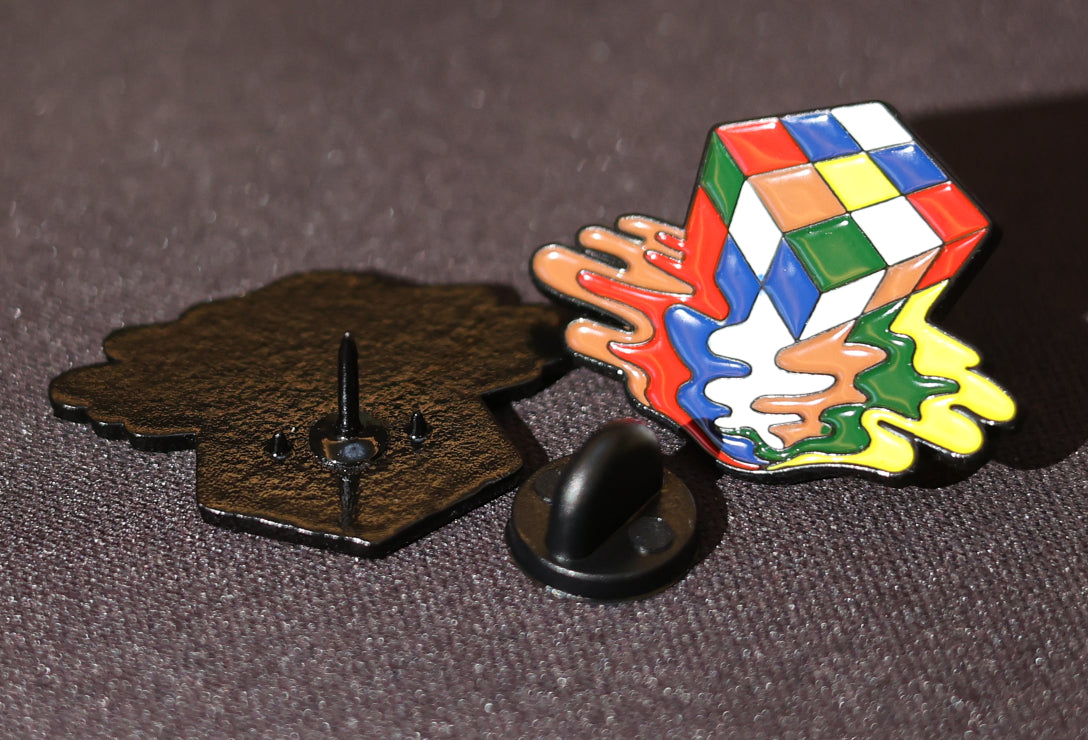Melted Cube Brooch (Pin)