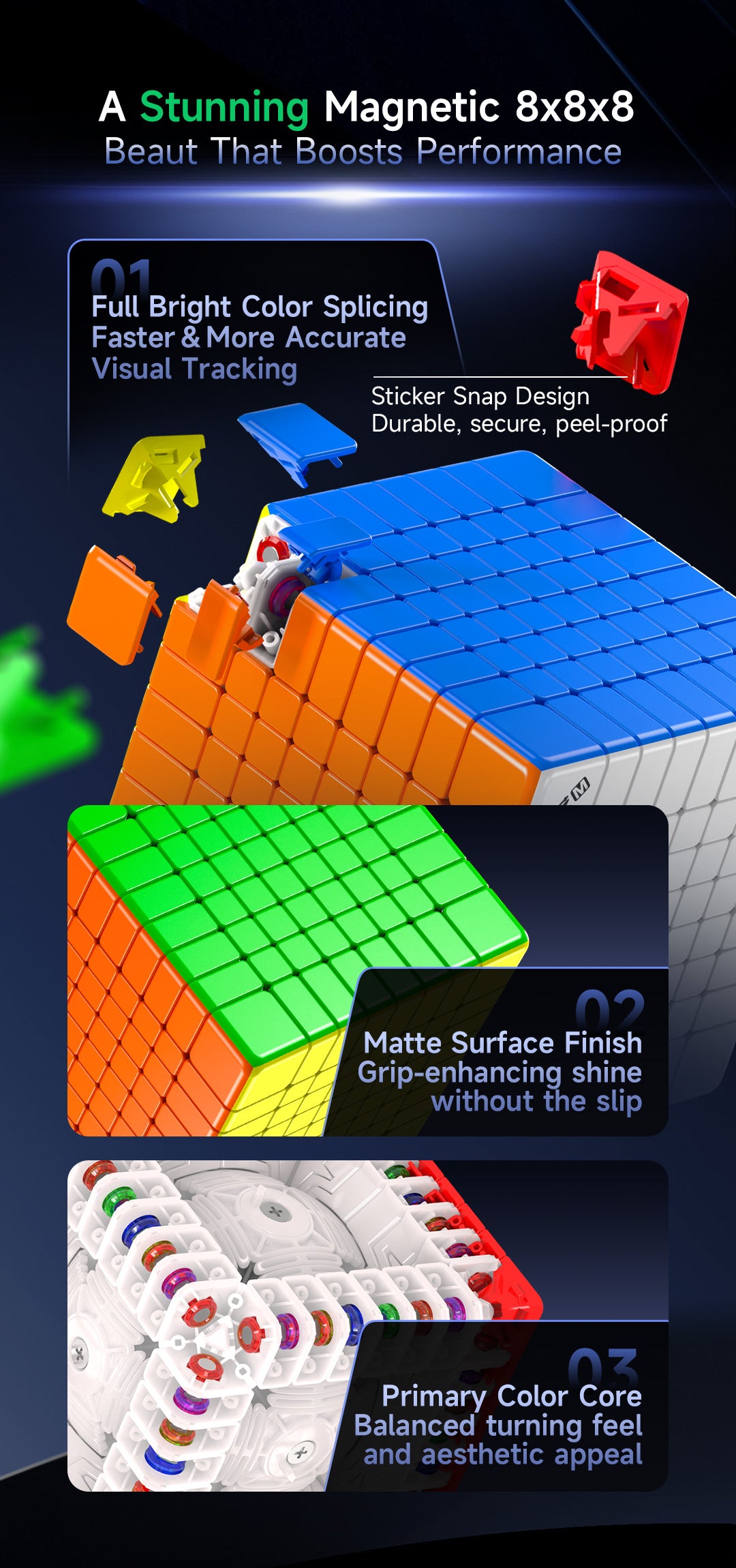 QiYi 8x8 (Magnetic + Ball-Core)