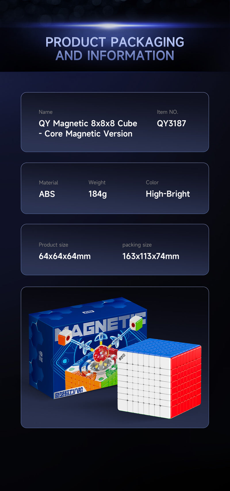 QiYi 8x8 (Magnetic + Ball-Core)