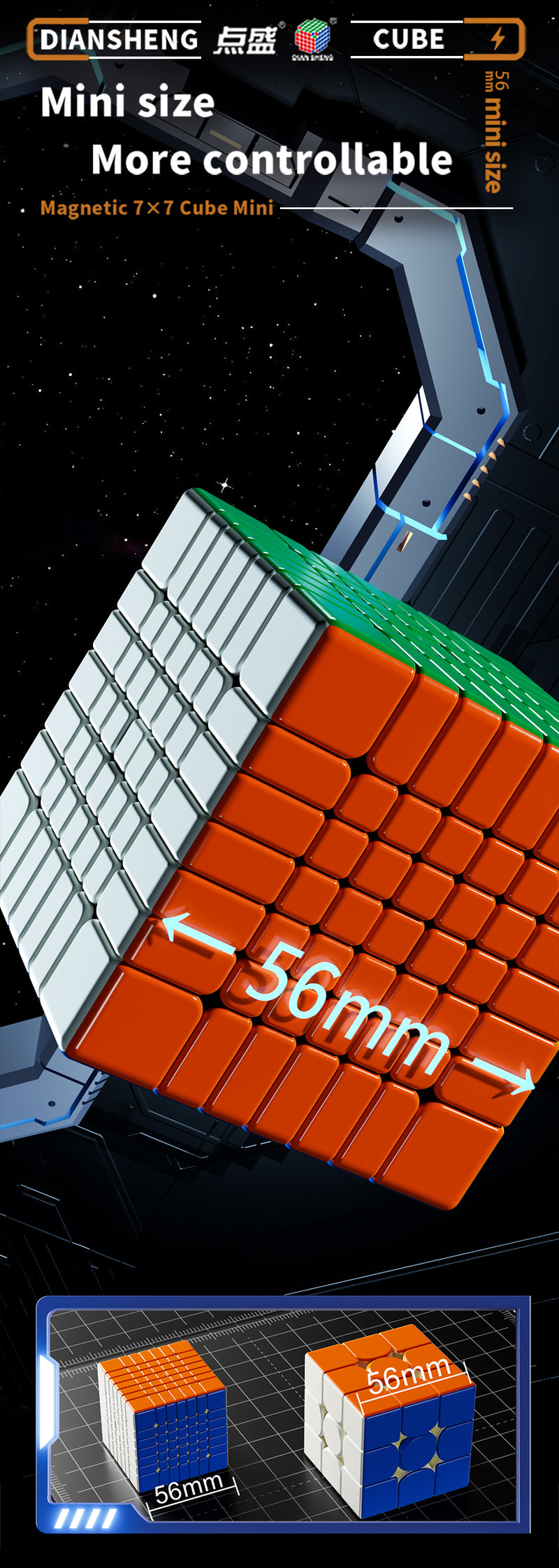 DianSheng SMC 7x7 (56mm + Core-Magnetic)