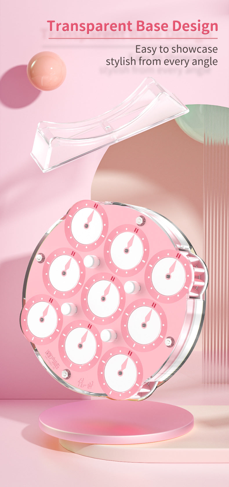 QiYi Magnetic Clock (Pink)