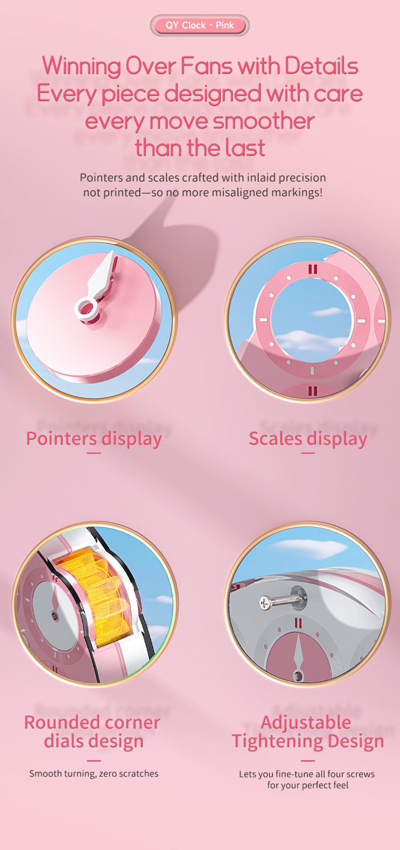 QiYi Magnetic Clock (Pink)