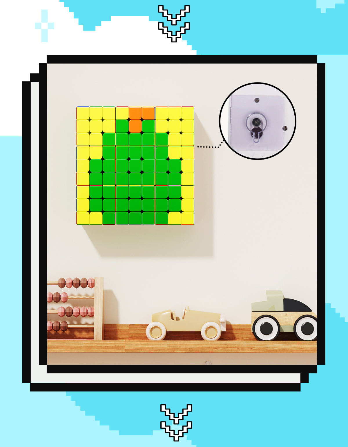 YJ Mosaic 3x3 Cube Set of 9 (3x3 5.6cm Cubes)