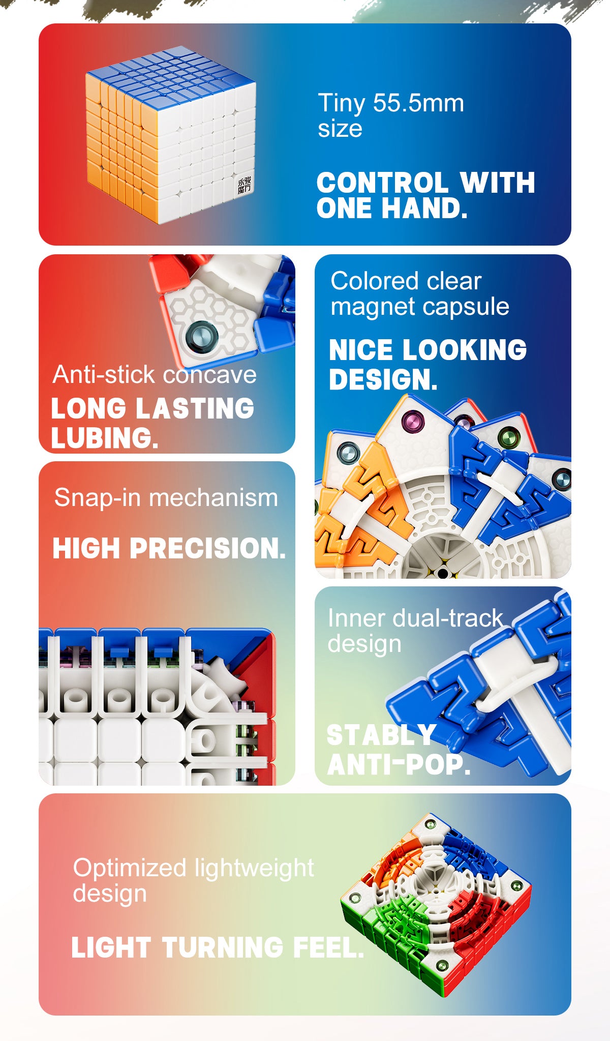 YJ Pocket Cube Mini 7x7 (55.5mm + Magnetic)