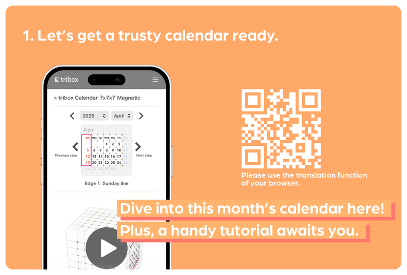 ZCube + Tribox Calendar 7x7 (Magnetic)