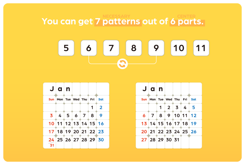 ZCube + Tribox Calendar 7x7 (Magnetic)