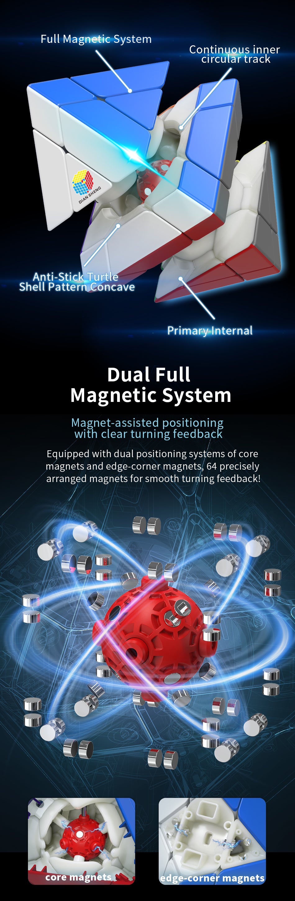 DianSheng Galaxy Dual Octahedron (Magnetic + Ball-Core)
