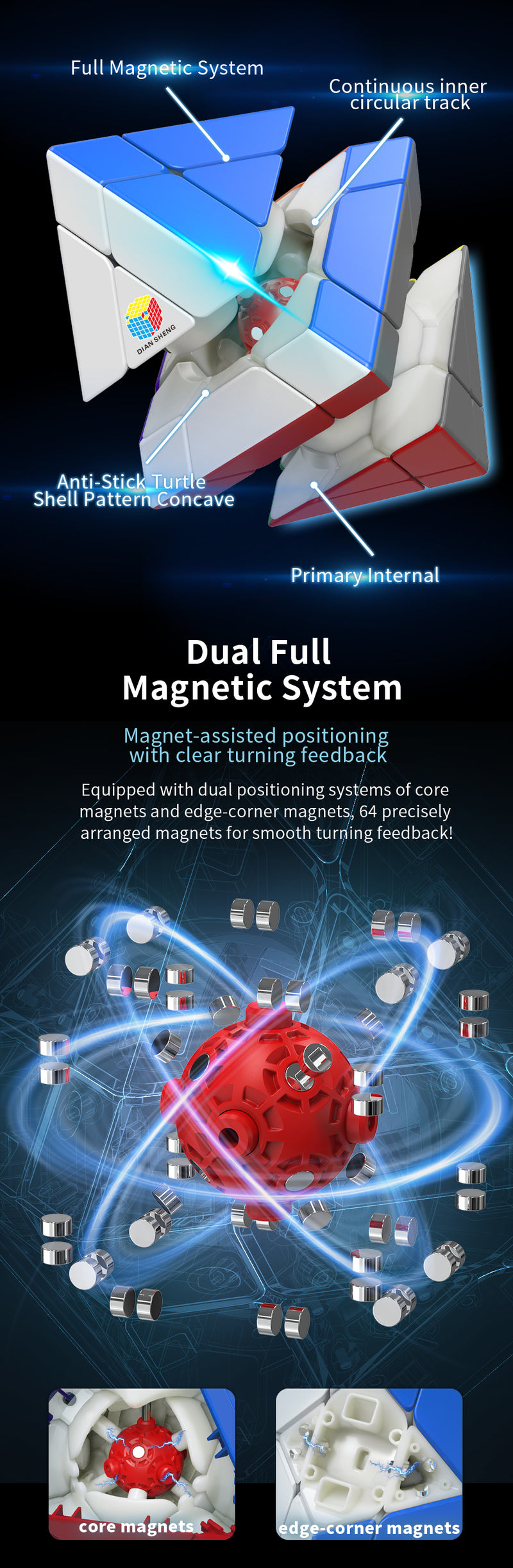DianSheng Galaxy Dual Octahedron (Magnetic + Ball-Core)