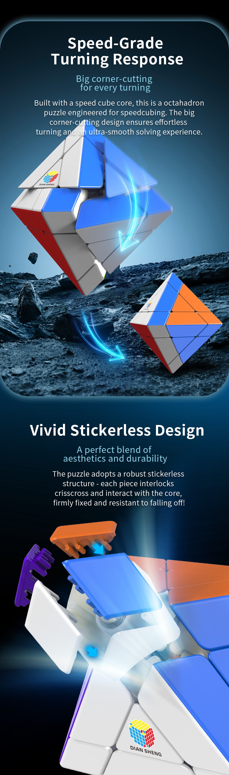 DianSheng Galaxy Dual Octahedron (Magnetic + Ball-Core)