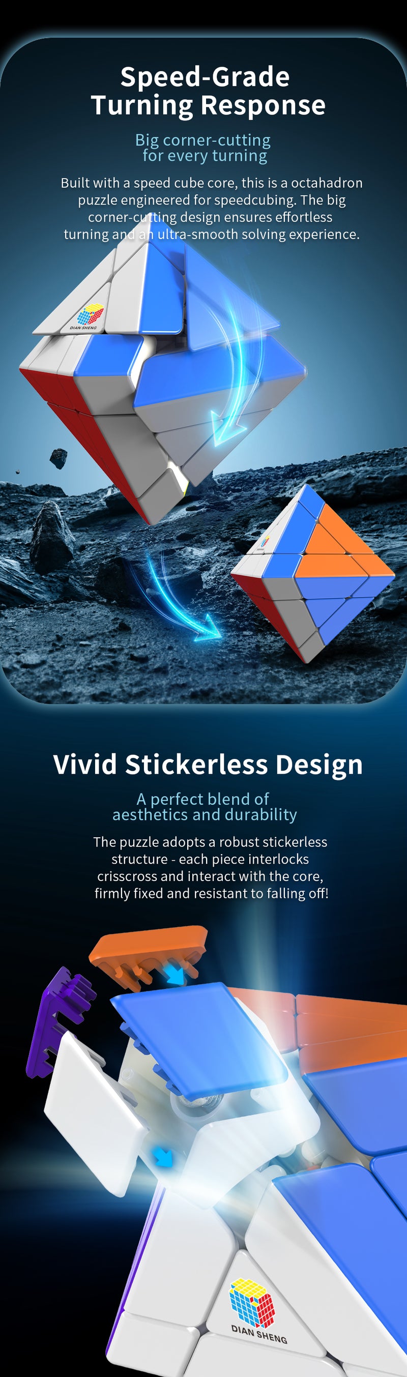 DianSheng Galaxy Dual Octahedron (Magnetic + Ball-Core)