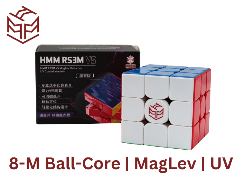 MoYu RS3 M V5 3x3 (8-Magnet Ball-Core + MagLev + UV HMM SE) - Stickerless / Transparent Internals