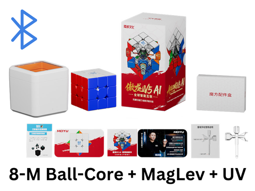 MoYu AoLong V5 AI 3x3 (Smart Cube, 8-Magnet Ball-Core + MagLev + UV) - Stickerless