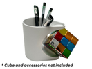 Pen Holder Cube Stand - White