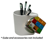 Pen Holder Cube Stand - White