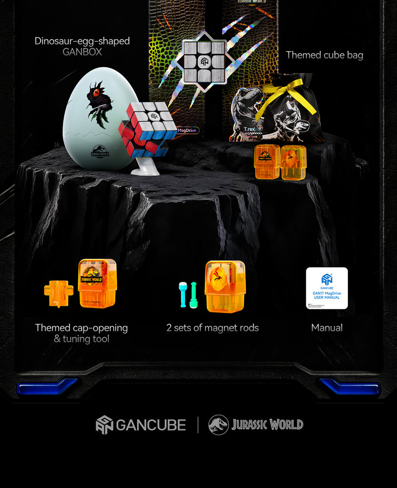GAN17 MagDrive 3x3 (Jurassic World Edition, Egg Case)