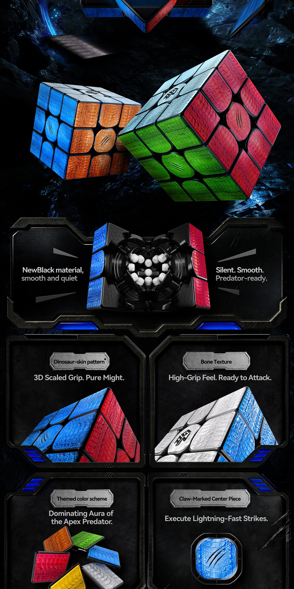 GAN17 MagDrive 3x3 (Jurassic World Edition, Egg Case)
